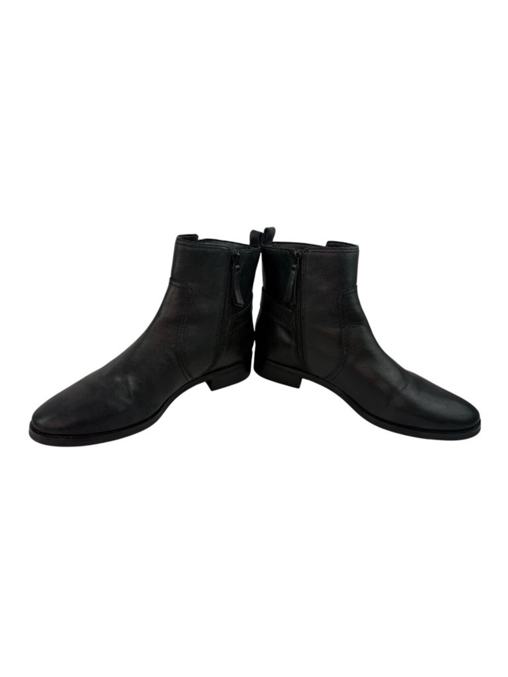 *27 Edit Naturalizer Karleen Bootie Womens 11M Black Leather Moto Side Zip Ankle - Picture 7 of 14